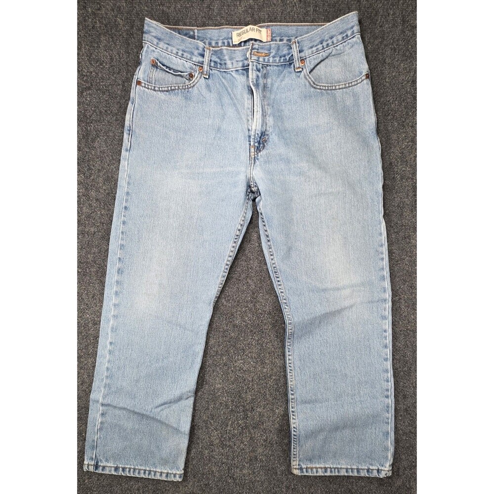 Levi's 505 Men's Jeans 36x29 Light Wash Heavily Distressed As-Is, Zip Fly